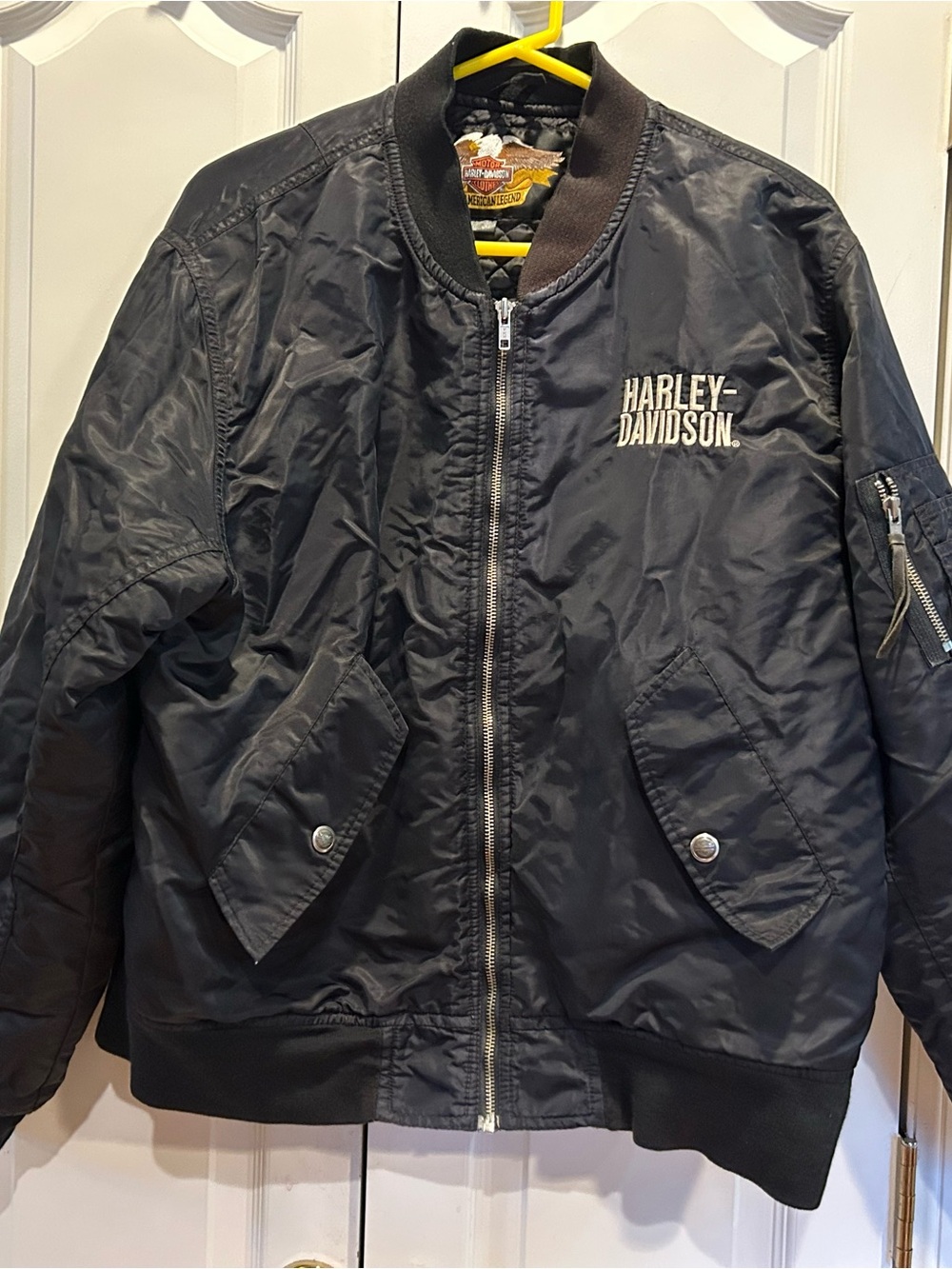 Harley-Davidson vintage men large Nylon Bomber Jacket USA